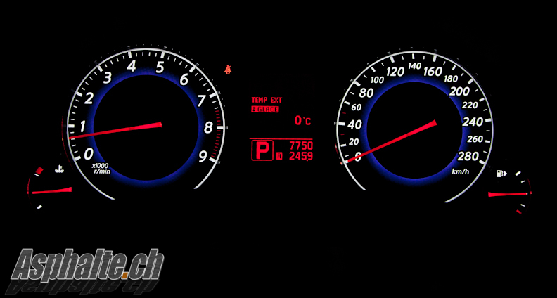 Essai Infiiniti G37X compteurs
