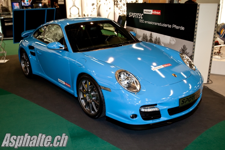 Genève 2009 Porsche 997 Turbo Sportec Mexico Blue