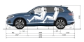 VW Touareg III dimensions