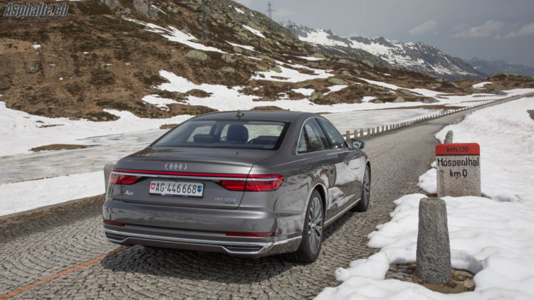 Essai Audi A8 55 TFSI Gotthard Pass