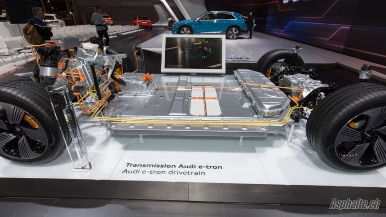 Audi e-tron plateforme batterie