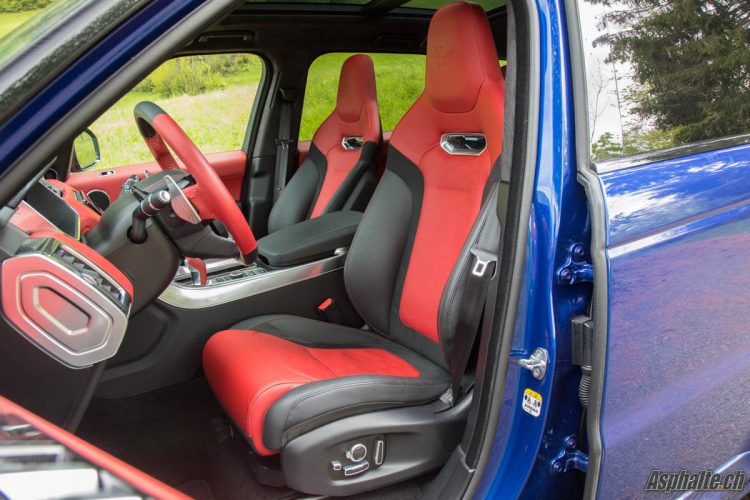 Essai Range Rover Sport SVR sièges Performance