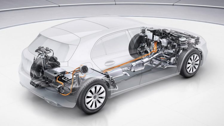 Mercedes A250e plugin hybride plateforme intégration
