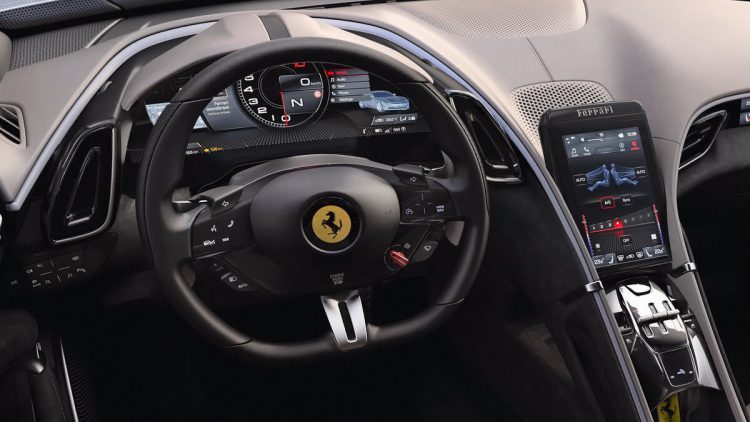 Ferrari Roma intérieur tableau de bord